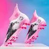 Neue Rosa Fußball Stiefel Mann Größe 35-46 High Top AG Schnelle Fußball Turnschuhe Männlichen Outdoor Fußball Schuhe für Mann zapatillas de deporte