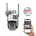 Telecamera WiFi 4K Zoom ottico 36X CCTV ICsee Doppia lente Doppio schermo PTZ 360 ° Telecamera di sicurezza WiFi Telecamera di sorveglianza Xmeye Onvif