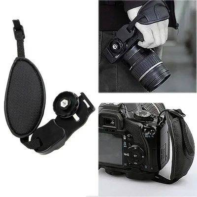 Camera wrist strap PU leather hand grip wrist strap for DSLR cameras suitable for Nikon canon high quality black Pu wrist strap