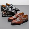 Männer Business Block Schuhe Schwarz Braun PU Business Büro Mode Formale Schuhe Herren Soziale Schuhe Größe 38-48 männer Schuhe