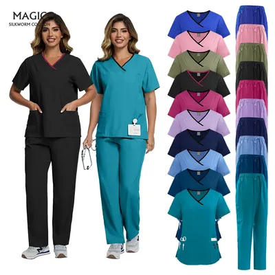 Krankenschwester Zubehör Zahnarzt Medizinische Peeling Set Schönheitssalon Uniform Krankenhaus Image