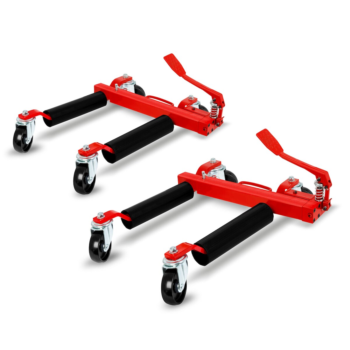 EBERTH 2x hydraulische Rangierhilfe, 680 kg Tragkraft, für Reifenbreite bis 230 mm, mit 4 Lenkrollen Image