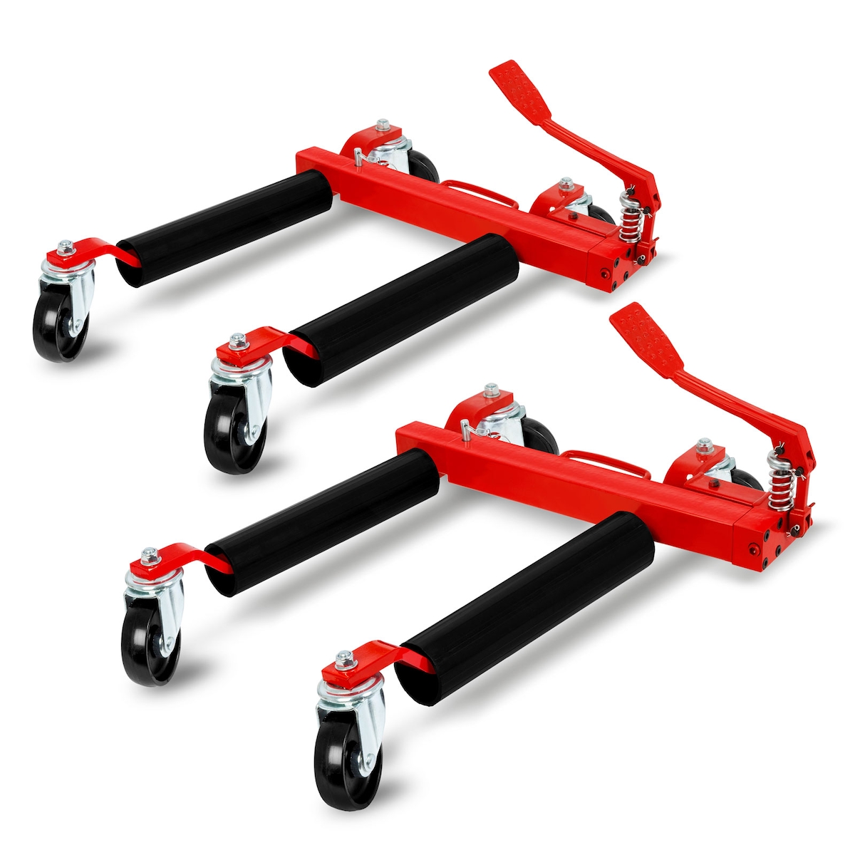 EBERTH 2x hydraulische Rangierhilfe, 680 kg Tragkraft, für Reifenbreite bis 300 mm, mit 4 Lenkrollen Image