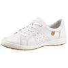 Sneaker JOSEF SEIBEL "CAREN 01", Damen, Gr. 38, weiß, Nappaleder, sportlich, Schuhe, Freizeitschuh, Halbschuh, Schnürschuh mit gepolstertem Schaftrand