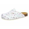 Clog LICO "Clog Bioline Clog Print", Gr. 37, weiß, Synthetik, Schuhe