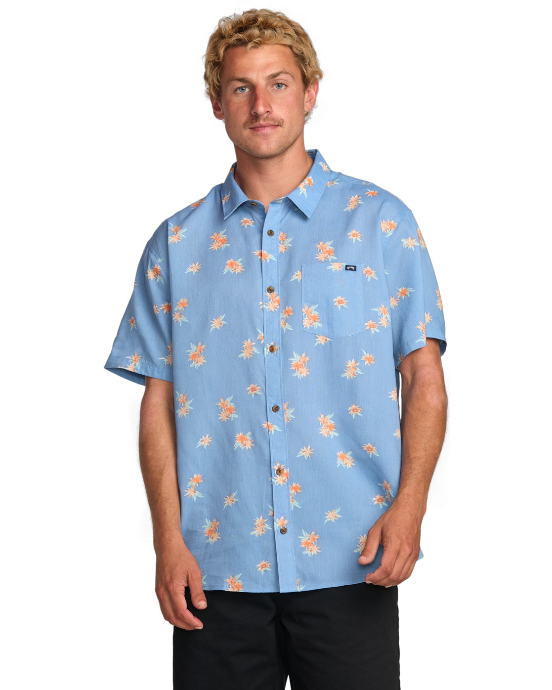 Funktionshemd BILLABONG "Sundays", Herren, Gr. XXL, US-Größen, blau (carol blau), Obermaterial:52% Walkfrottier, 48% Lyocell;, Hemden