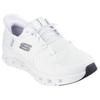 Slip-On Sneaker SKECHERS "GLIDE-STEP PRO", Herren, Gr. 48,5, weiß, Textil, unifarben, sportlich, Schuhe, Laufschuh, Trainingsschuh mit flexibler Traktionslaufsohle