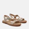 Sandale TIMBERLAND "CALISTA BAY BACKSTRAP SANDAL", Gr. 41,5, gold (gold metallic), Leder, Schuhe