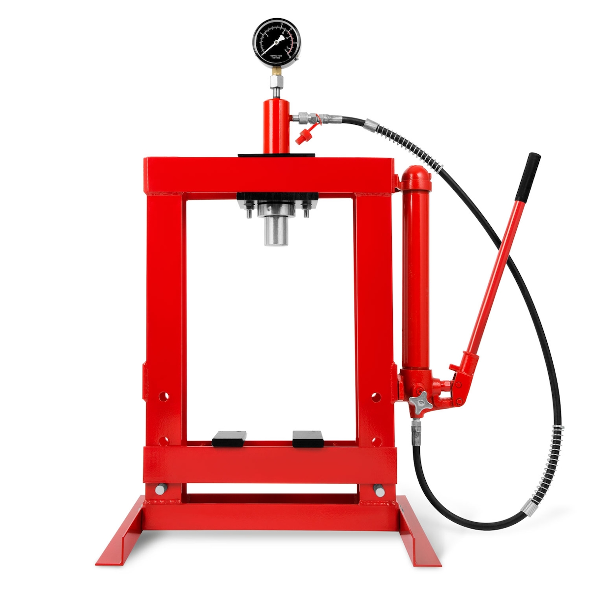 EBERTH Werkstattpresse 10T hydraulisch mit Manometer, Handbetrieb, ideal zum Pressen und Drücken in KFZ- und Werkstattbereich Image