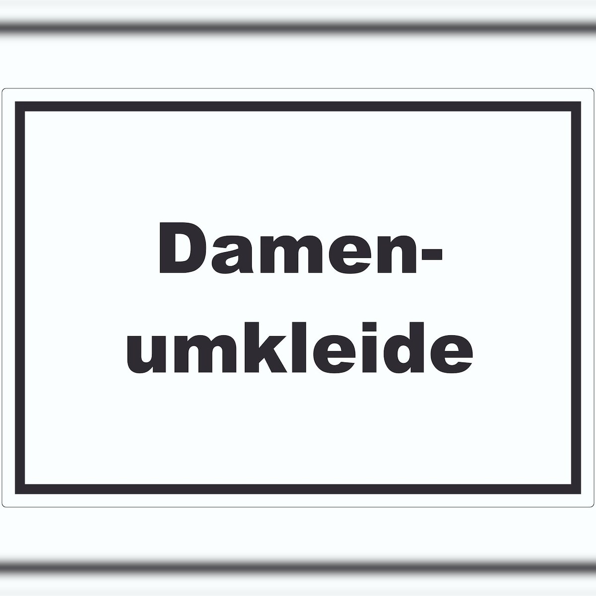 HB-Druck Damenumkleide Aufkleber mit Text waagerecht A7 (74x105mm) Image