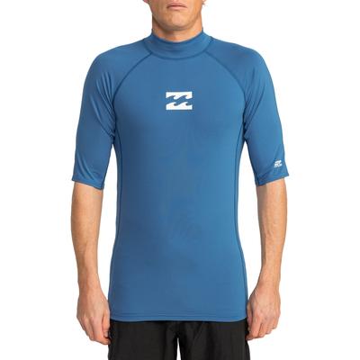Rash Guard BILLABONG "Waves All Day", Herren, Gr. L, blau (dunkelblau), 85% Polyester, 15% Elasthan, Kurzarm, Shirts Image