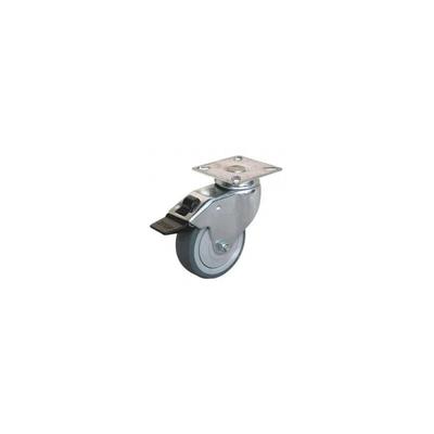 Rolle mit Bremse UNIROLL D.75 mm, Schwenkplatte 65x65 mm, Höhe 102 mm. Image