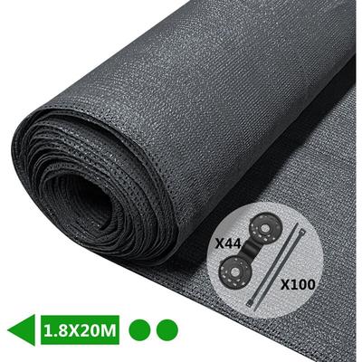 Vounot - Zaunblende 1.8×20m, Sichtschutz Zaun 90 g/m² hdpe Schattiernetz, Anthrazit Image