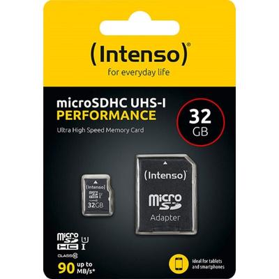 MicroSDHC Speicherkarte – Class 10 mit SD-Adapter 64 gb - Intenso Image