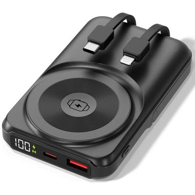Powerbank USB-C [10.000mAh] - Magnetische Powerbank Induktion mit Kabel - 20W Wireless Charger,2,5W Image