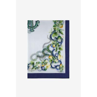 Pareo With Lemon Print - Blue - Roberto Cavalli Scarves