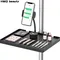 Support de plateau de cils réglable pour anneau lumineux – Support organisateur à clipser avec support de téléphone pour accessoires de beauté d