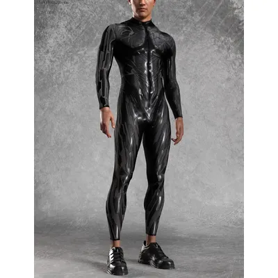 2025Männer Cyber Mechanical Armor Overall Punk Cosplay Body Steampunk Kostüm Halloween Party Shows Urlaub Zentai Anzug Image