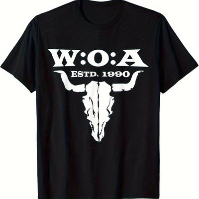 TEMU Funny Wacken Music Festival Men's T-shirt Funny Men's T-shirt, Vintage Men's T-shirt Men's Summer Casual T-shirts, Party Costumes, Carnival T-shirt Image