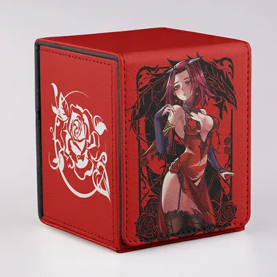 Floral Dragon TCG YGO TCG Deck Box Rosen-Themen-Kartenhalter für 100 + Sammelkarten, langlebiger, Image