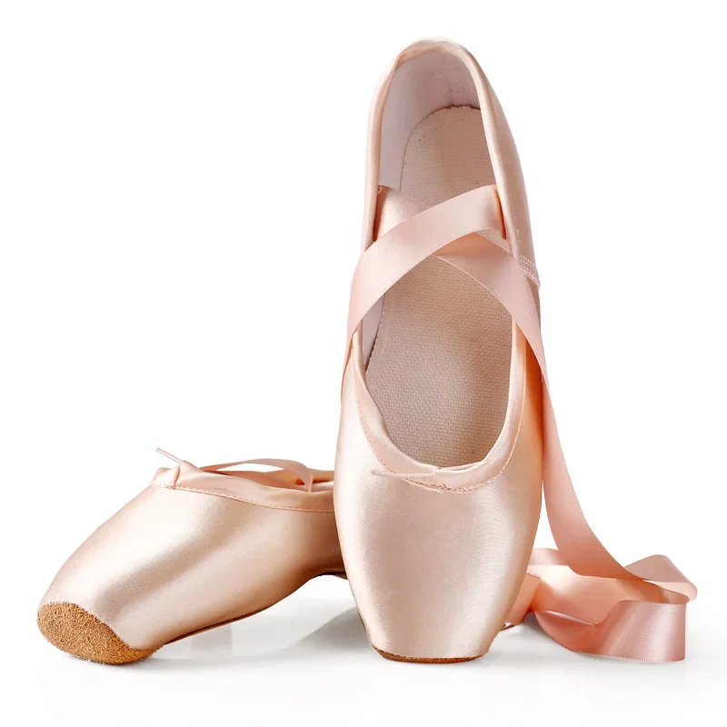 Kinder Erwachsene Ballett Tanz Schuhe Ballett Pointe Schuhe Professionelle mit Bändern Schuhe Zapatos Mujer Turnschuhe Frauen Mädchen Image
