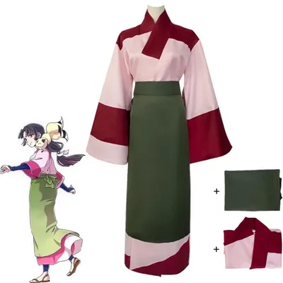 Anime Inuyasha Sango Cosplay Kostüm Halloween Schürze Futter Uniform für erwachsene Mann Frau Karneval Party japanischen Kimono Anzug Image