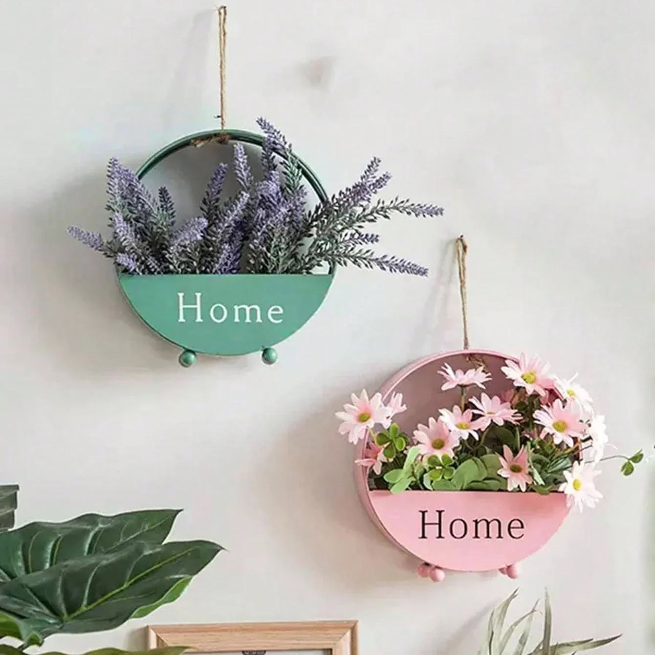 1 Stück Wandbehang Pflanzer abgeflachte Blumenvase für Hydrokulturpflanzen Home Office Wohnzimmer Dekor