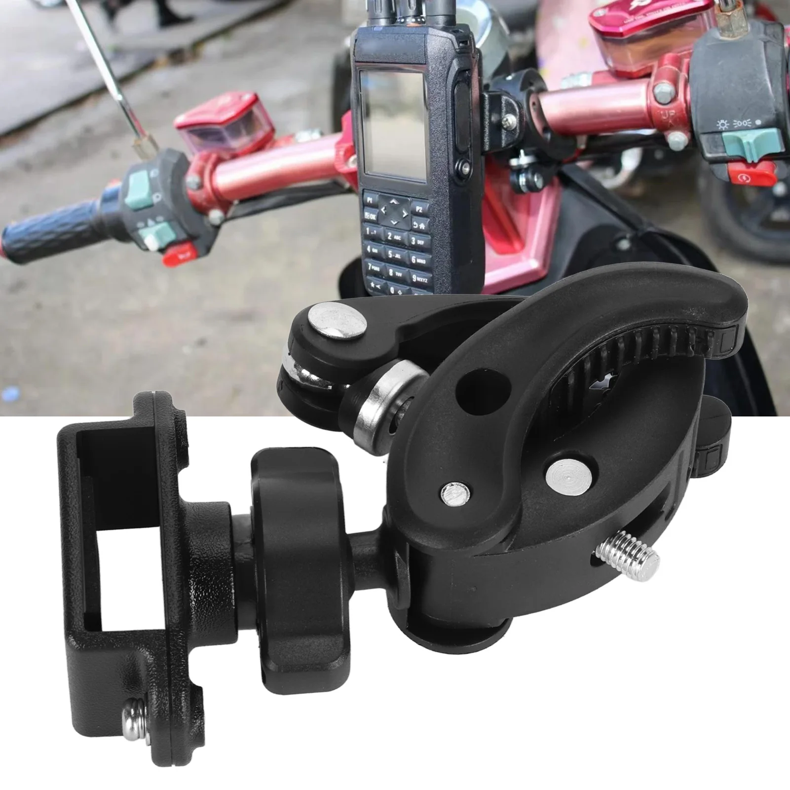 Walkie Talkie Fahrradhalterung Motorradhalterung Verstellbarer Handradio Fahrradhalter für Funkgerät Image