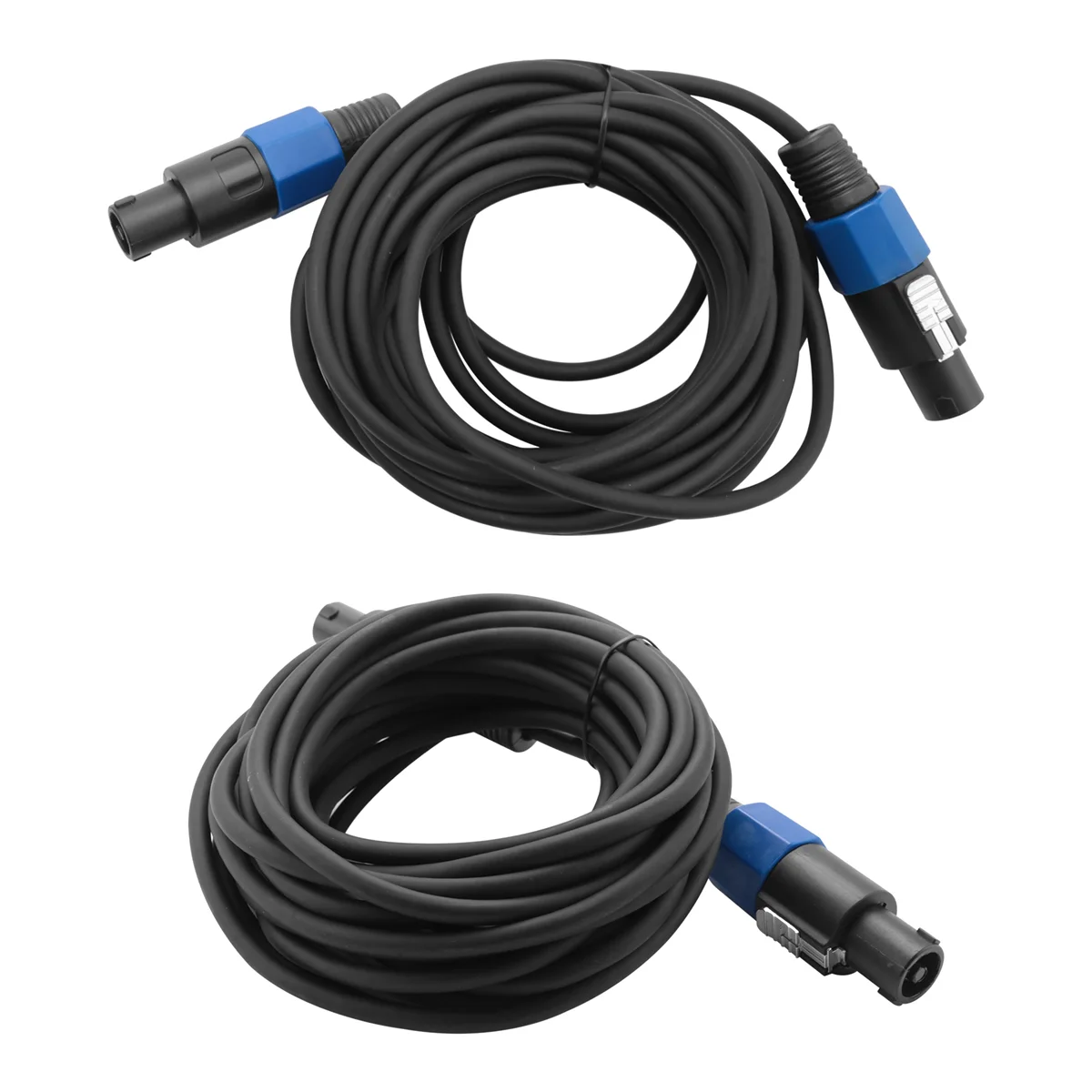 A42F 2er-Pack 25 Fuß Speakon-zu-Speakon-Kabel, professionelles 12-Gauge-AWG-Audiokabel, DJ-Lautsprecherkabel mit Drehverschluss Image