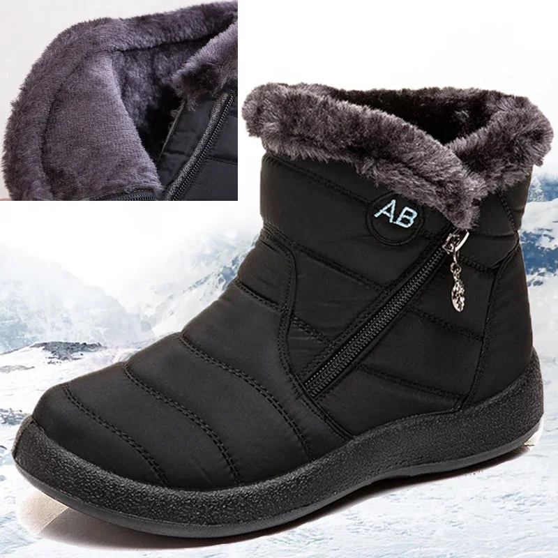 Frauen Schnee Stiefel Mode frauen Stiefel Slip Auf Plattform Schuhe für Frauen Stiefeletten Wasserdichte Plüsch Winter Schuhe Botas Mujer