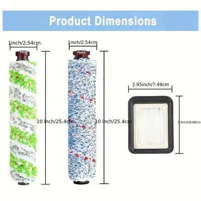 Rollende Reinigungsbürste, kompatible Ersatzteile, Crosswave-Bürstenrolle und Filter für Bissell Crosswave Ersatzteile Image