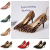 Plus Größe 44, sexy, elegante Damenmode-Schuhe, Leopardenmuster, modisch, spitze Zehen, High Heels,