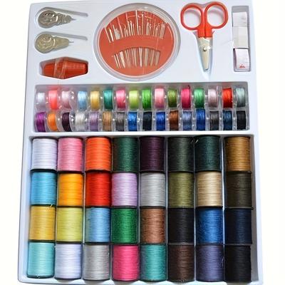 TEMU 64 Rolls Sewing Thread Set, Mixed Color Polyester Thread For Sewing Machine, Household Multicolor Sewing Kit With Shades