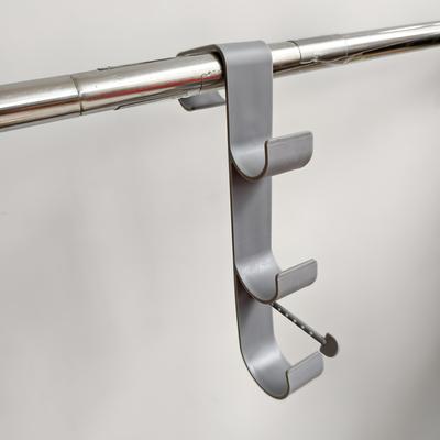 TEMU Upgraded 3-hook Adjustable Pool Rod Hanger With Hooks - Durable Rod Support For Ground Swimming Pools, Can Organize Rods, Cleaners, And Brushes For , Keep Swim Edges Neat, Sturdy Structure Image