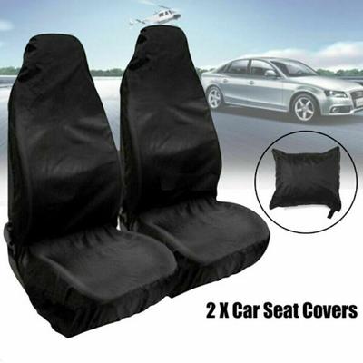 TEMU 2x Car Seat Covers Artificial Leather Airbag Seat Cover Washable Workshop Seat Cover Auto Image