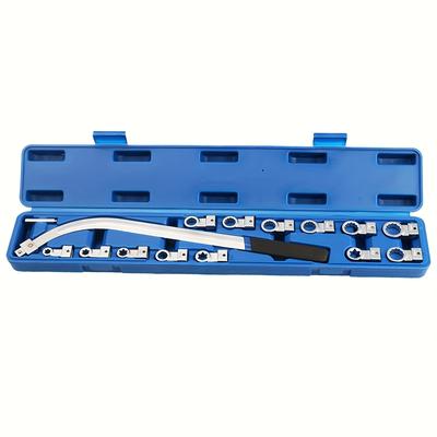 TEMU 15pcs Idler Pulley Adjustment Wrench Belt Tension Tensioning Adjuster Lever Tool Extension Socket Wrench Removal Tool Image