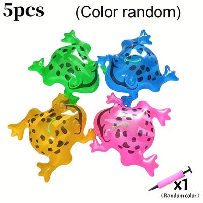 TEMU 5/10 Summer Inflatable Frog Pat Ball, Suitable For Interactive Competitive Games, Swimming Pools, , Courtyards, Holiday Party Decoration Game Supplies Image