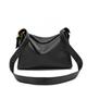 Pillow bag women's leather spring and summer casual fashion retro single shoulder crossbody size 25 * 16 * 20cm (black)