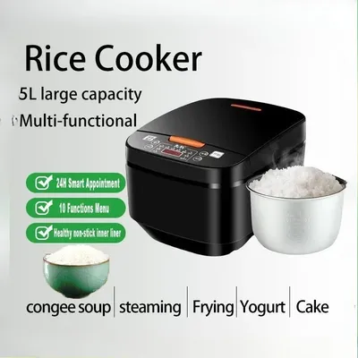 5L Rice Cooker Household Smart Rice Cooker Large Capacity Can Be Reserved for Timing Multi-function Kitchen Appliances