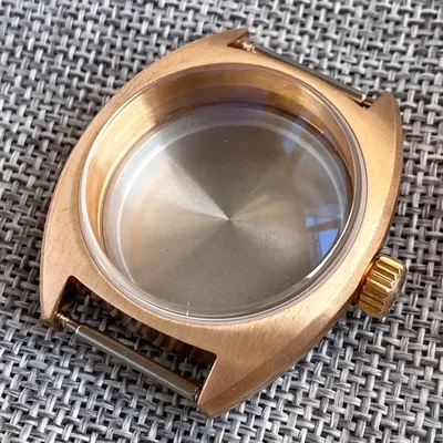 Solid CUSN8 Real Bronze 36mm Diver Automatic Watch Case 20ATM Waterproof AR Sapphire Crystal fit NH35 NH36 NH34 ETA 2824 PT5000