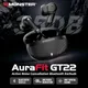 Monster AuraFit GT22 -35dB Auricolari con cancellazione attiva del rumore 360 ° Cuffia Bluetooth wireless stereo ANC Auricolare Bluetooth 5.3