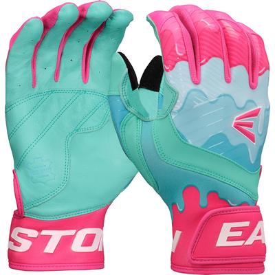 Easton Walk-Off Ethos Drip Adult Baseball Batting Gloves Mint/Pink