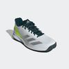 Tennisschuh ADIDAS PERFORMANCE "COURTFLASH SPEED 2", Gr. 42, cloud weiß, silber metallic, lucid lemon, Textil, Synthetik, sportlich, Schuhe, geeignet für Hartplatz und Sandplatz