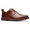 Schnürschuh CLARKS "Alwin Lace", Herren, Gr. 44,5, braun, Leder, elegant, Schuhe, Business Schnürschuh mit Anziehlasche