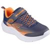 Sneaker SKECHERS "MICROSPEC ADVANCE", Kinder, Gr. 27, blau (navy, orange), Lederimitat, Textil, sportlich, Schuhe