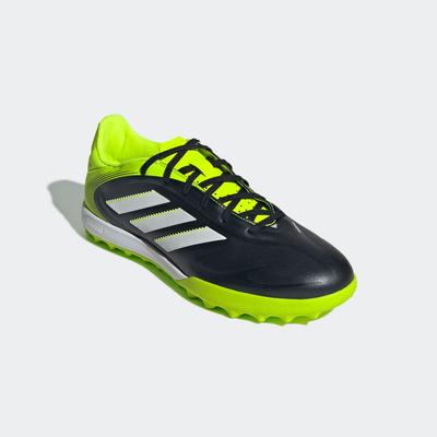 Fußballschuh ADIDAS PERFORMANCE "COPA PURE 3 LEAGUE KUNSTRASEN E", Gr. 46, core schwarz, cloud weiß, lucid lemon, Synthetik, sportlich, Schuhe, geeignet für harte Untergründe Asche und Kunstrasen Image