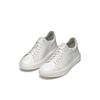 Sneaker GEOX "U DEIVEN", Herren, Gr. 39, weiß, Leder, Textil, casual, Schuhe, Schnürschuh, Freizeitschuh im cleanen Look