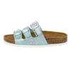 Pantolette LICO "Pantolette Bioline Flower Kids", Gr. 27, grün, Synthetik, Schuhe