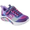 Sneaker SKECHERS "RAINBOW CRUISERS", Kinder, Gr. 27, blau (navy, lila), Lederimitat, Textil, kontrastfarbene Details, sportlich, Schuhe, Kinderschuh mit Farbverlauf, Größenschablone zum Download
