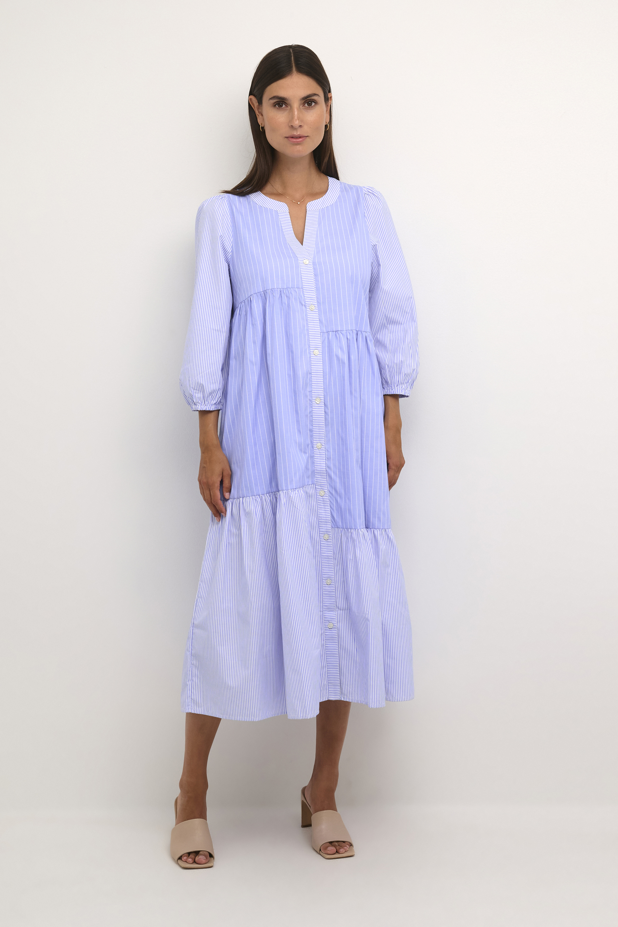 Kleid A-shape blue white Image